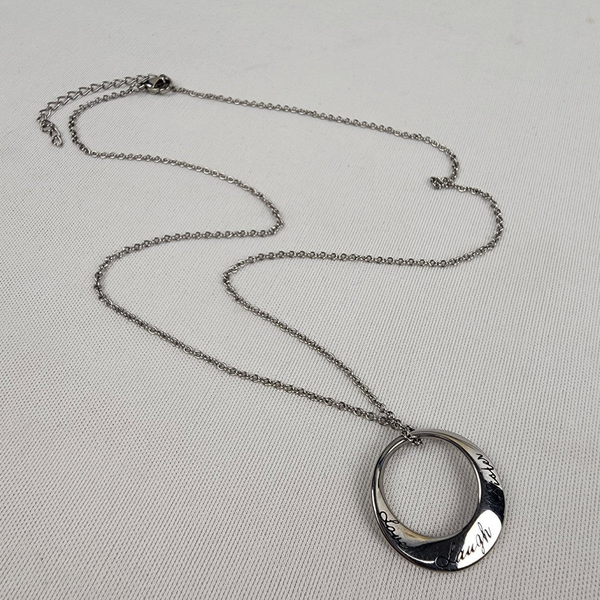 HMK Lic Stainless Steel Love Laugh Sister Pendant Necklace