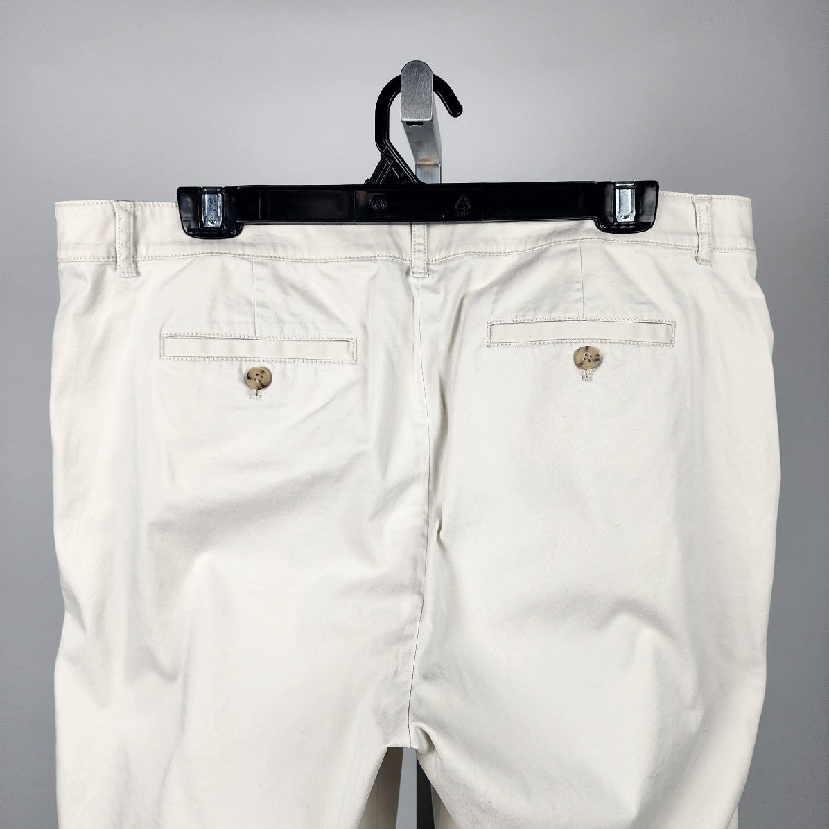 J. Jill Live-in Chino Cream Cotton Blend Straight Leg Pants Size 16