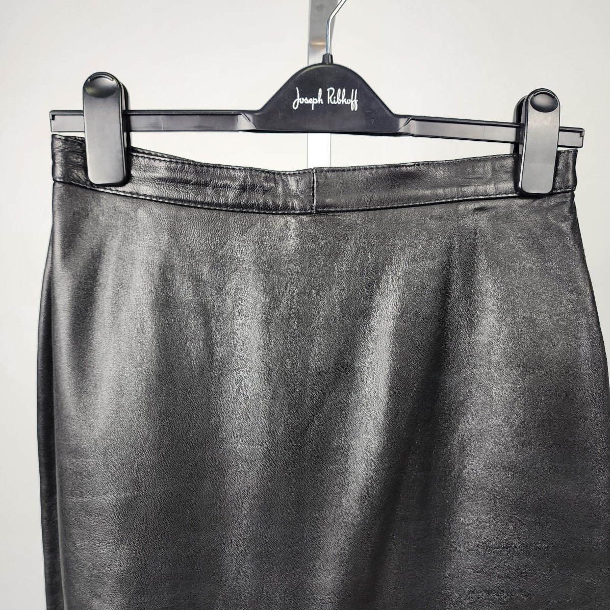 Vintage Black Leather Pencil Skirt Size S