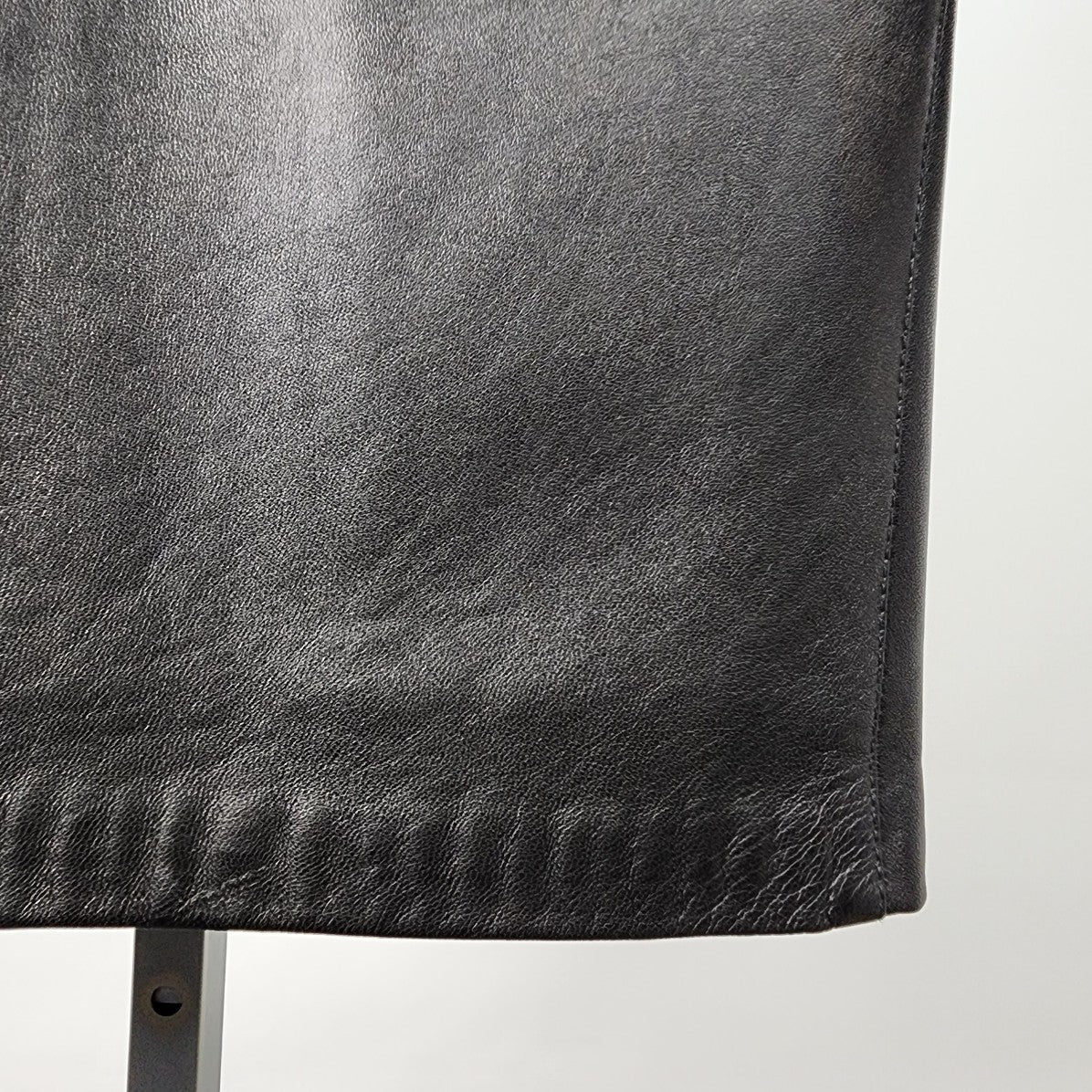 Vintage Black Leather Pencil Skirt Size S