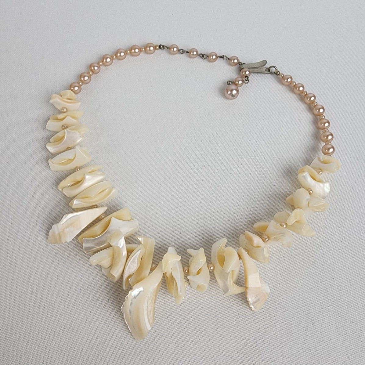 Vintage Sea Shell Beaded Choker Necklace