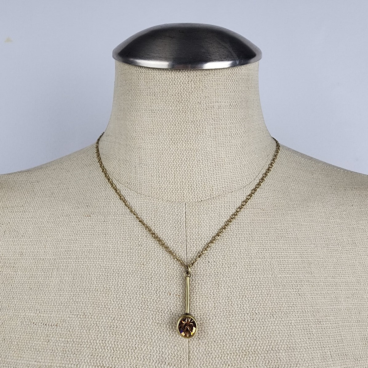 Fifth Avenue Collection Bronze Drop Pendant Necklace & Drop Earrings Set