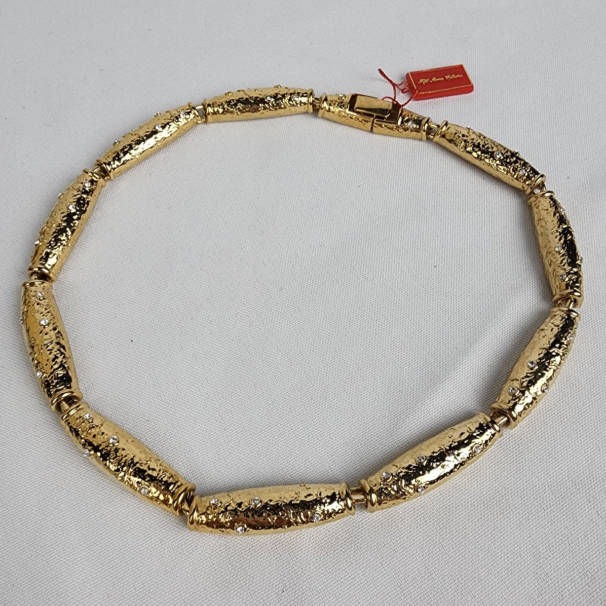 Fifth Avenue Collection Gold Tone Statement Necklace & Square Earrings Set