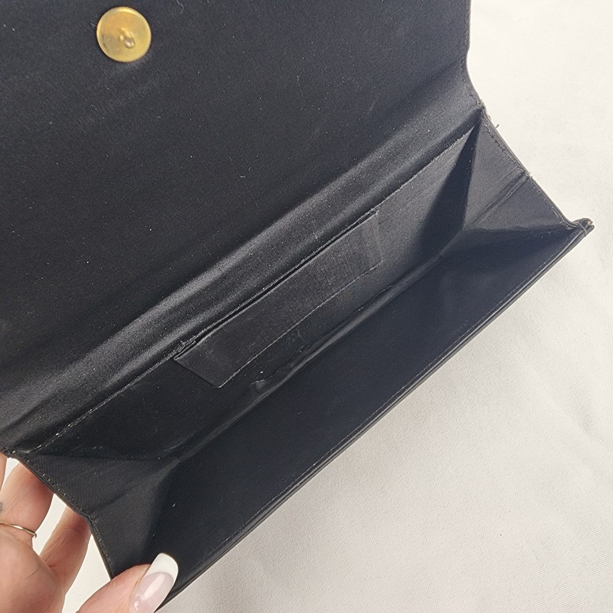 Vintage Black Envelope Clutch