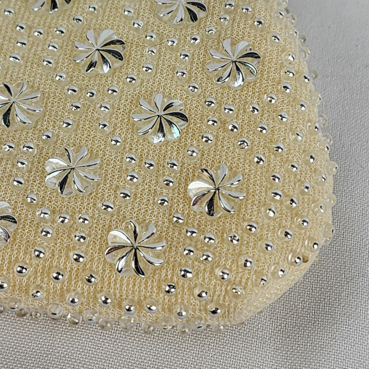 Vintage Silver Beaded Clutch Purse