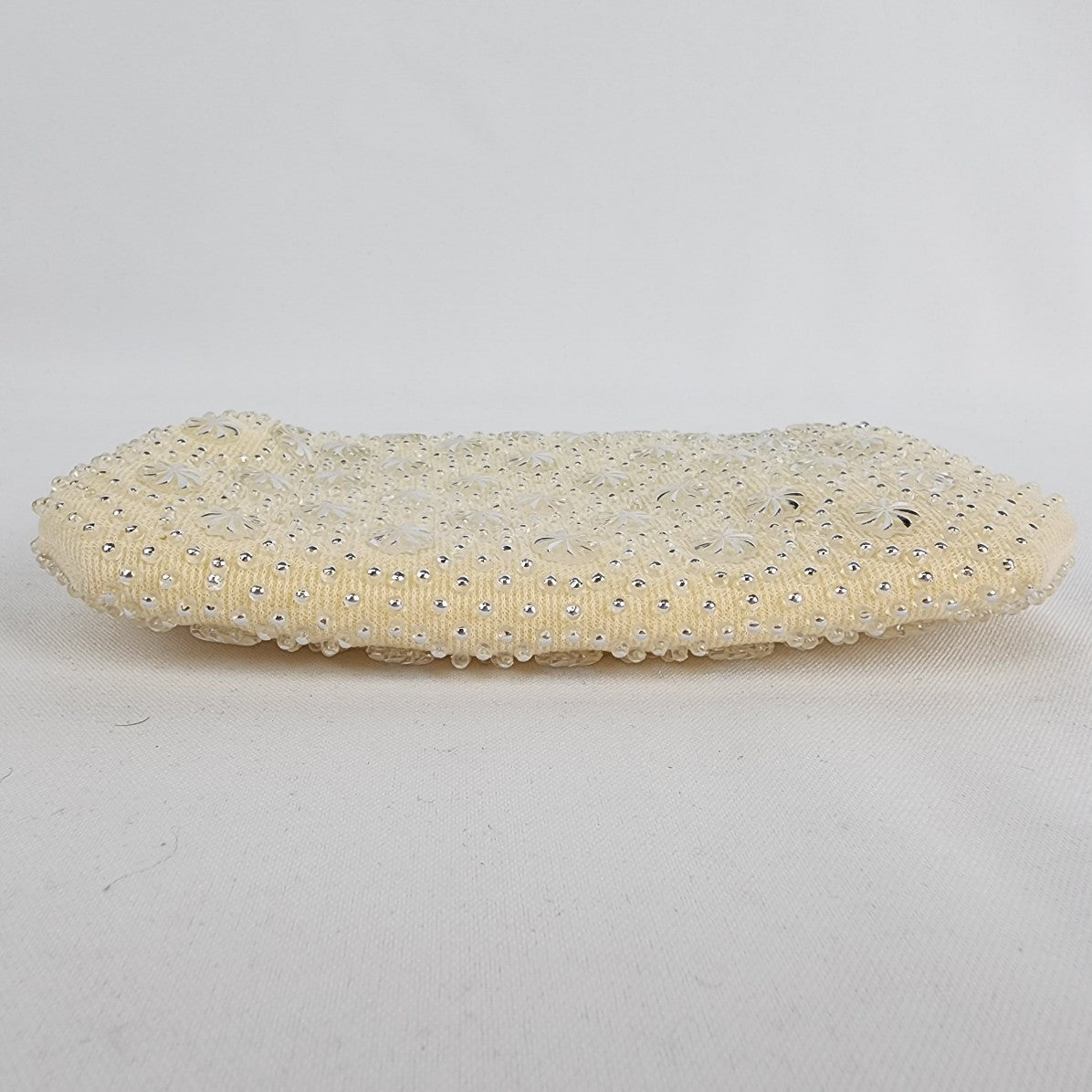 Vintage Silver Beaded Clutch Purse