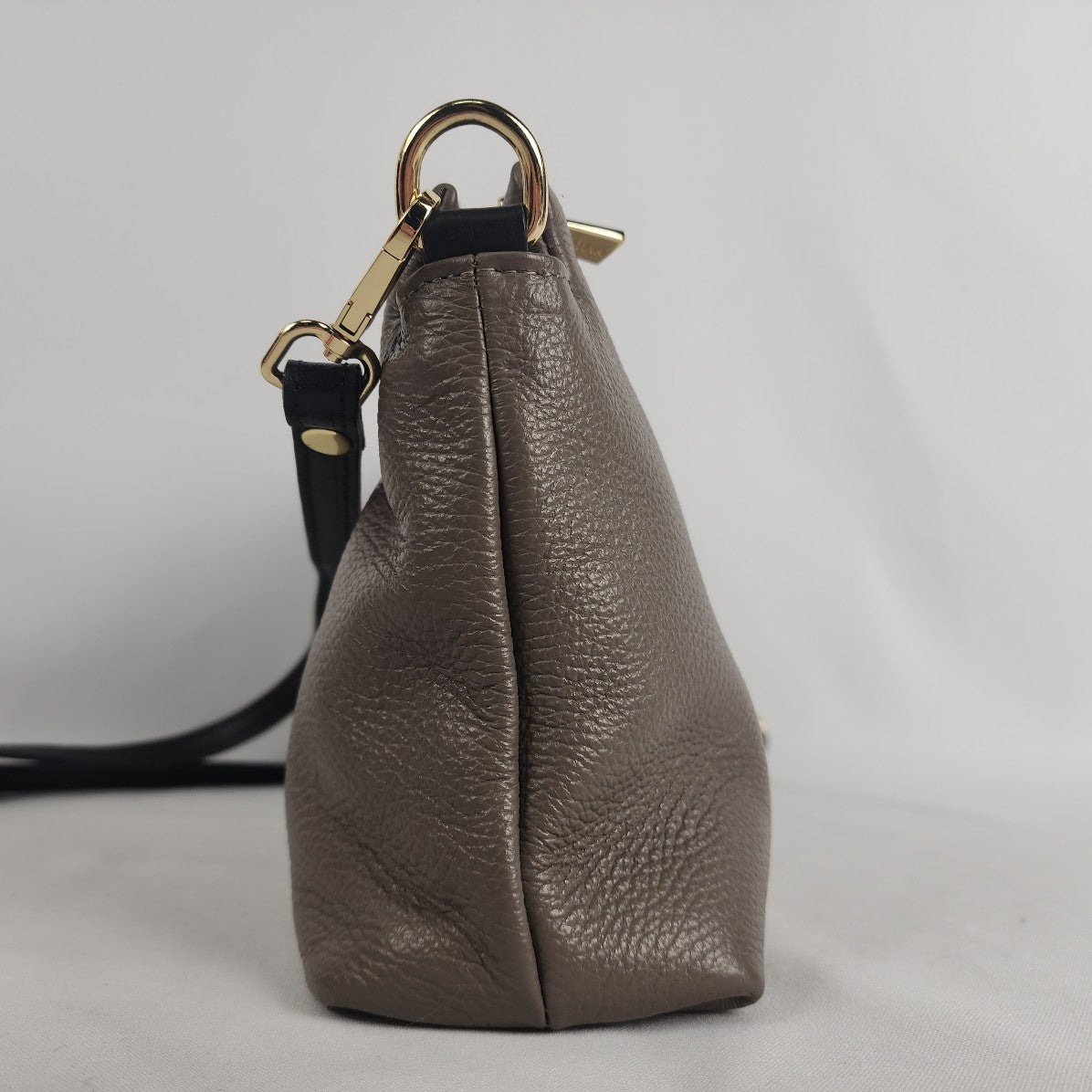 Valentina Grey Leather Cross Body Purse