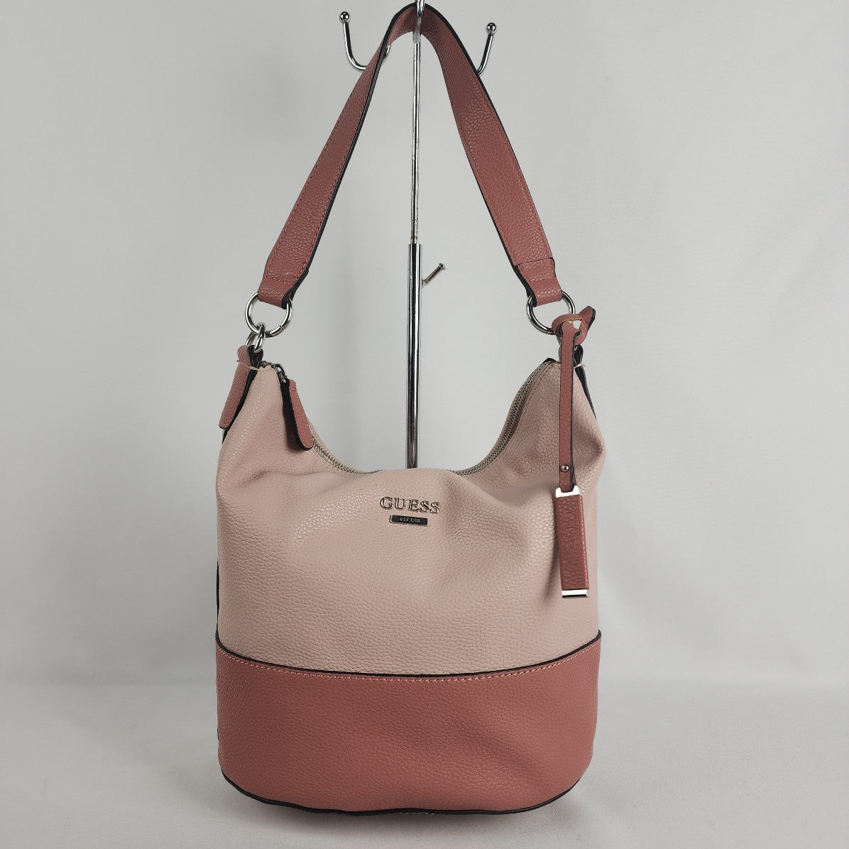 Guess Two Tone Pink Hobo Purse