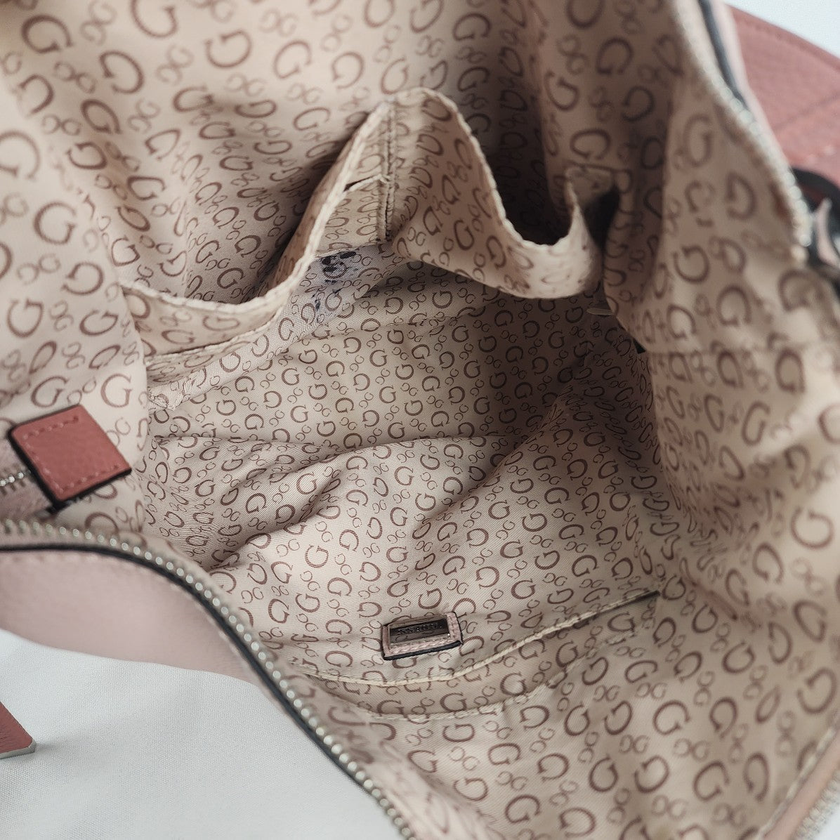 Guess Two Tone Pink Hobo Purse