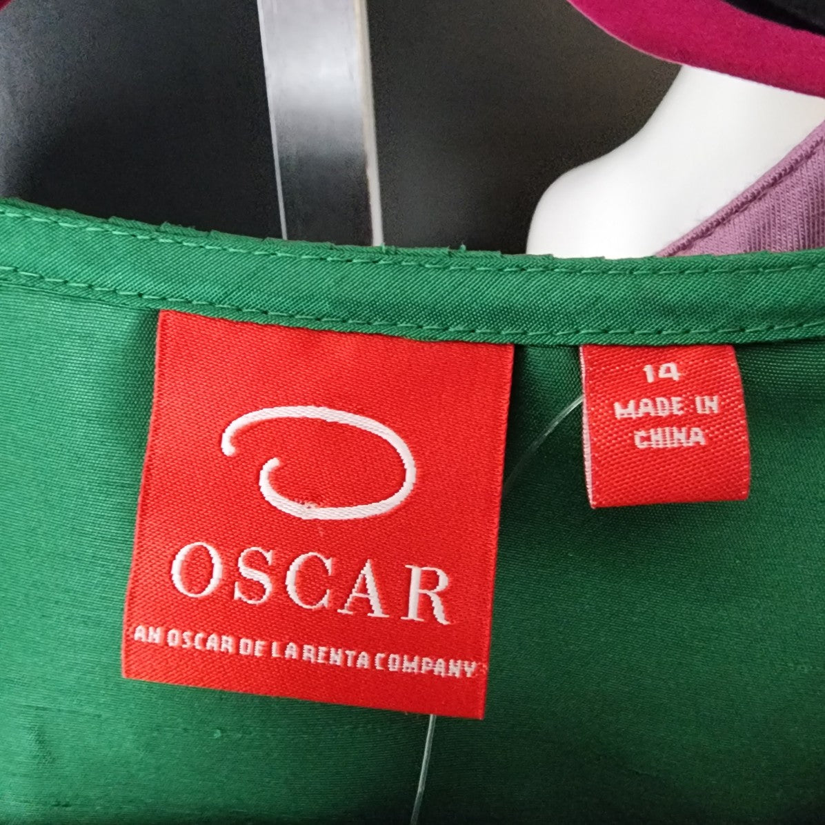 Oscar De La Renta Green Ruffle Button Front Blouse Size 14