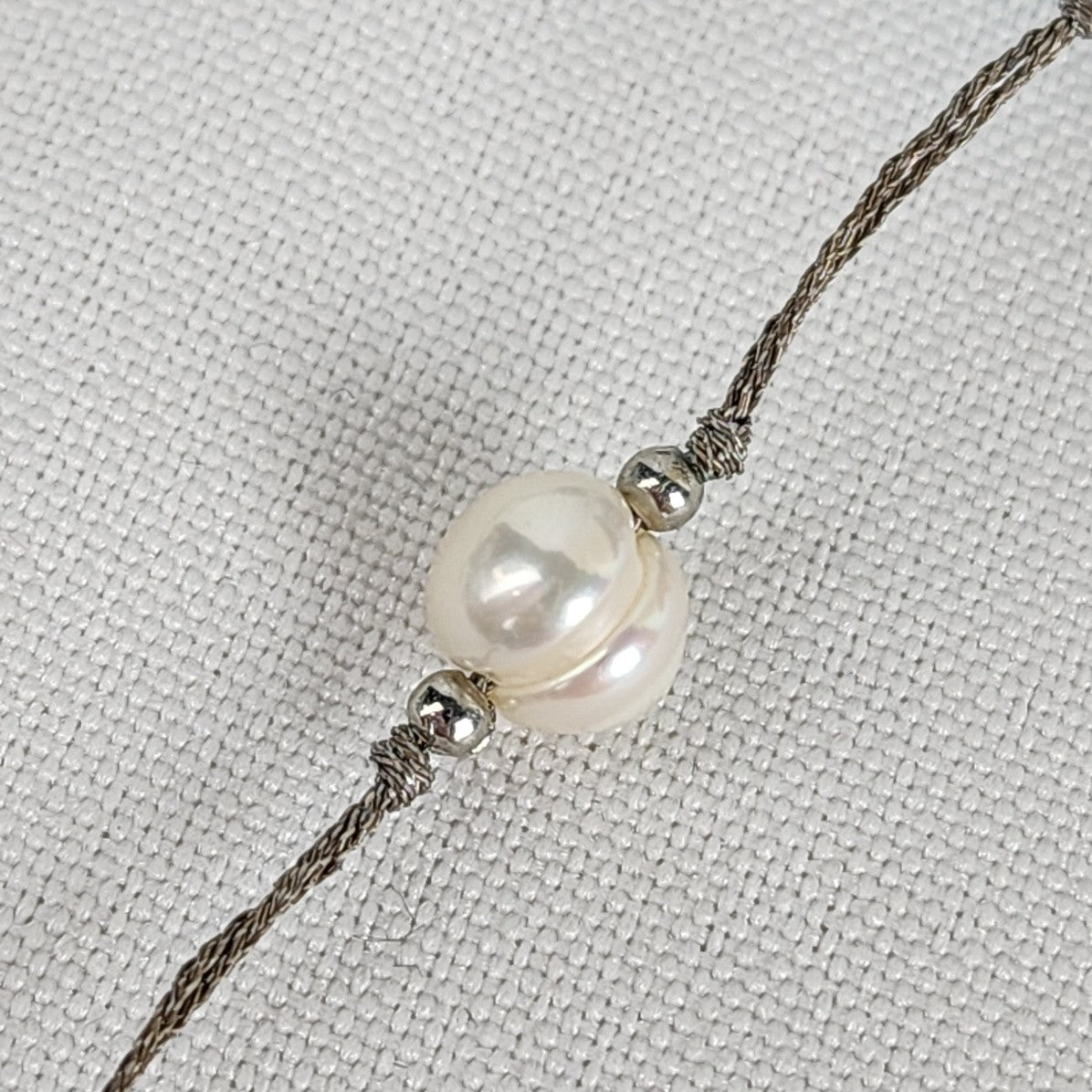 Faux Turquoise & Pearl Beaded Necklace