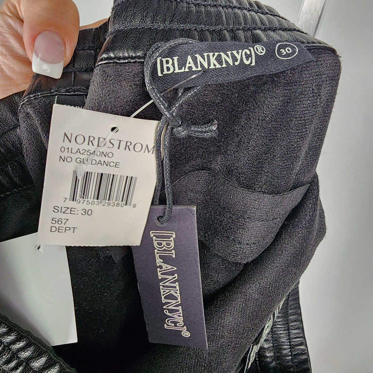 Blank NYC Black Vegan Leather Pants Size M