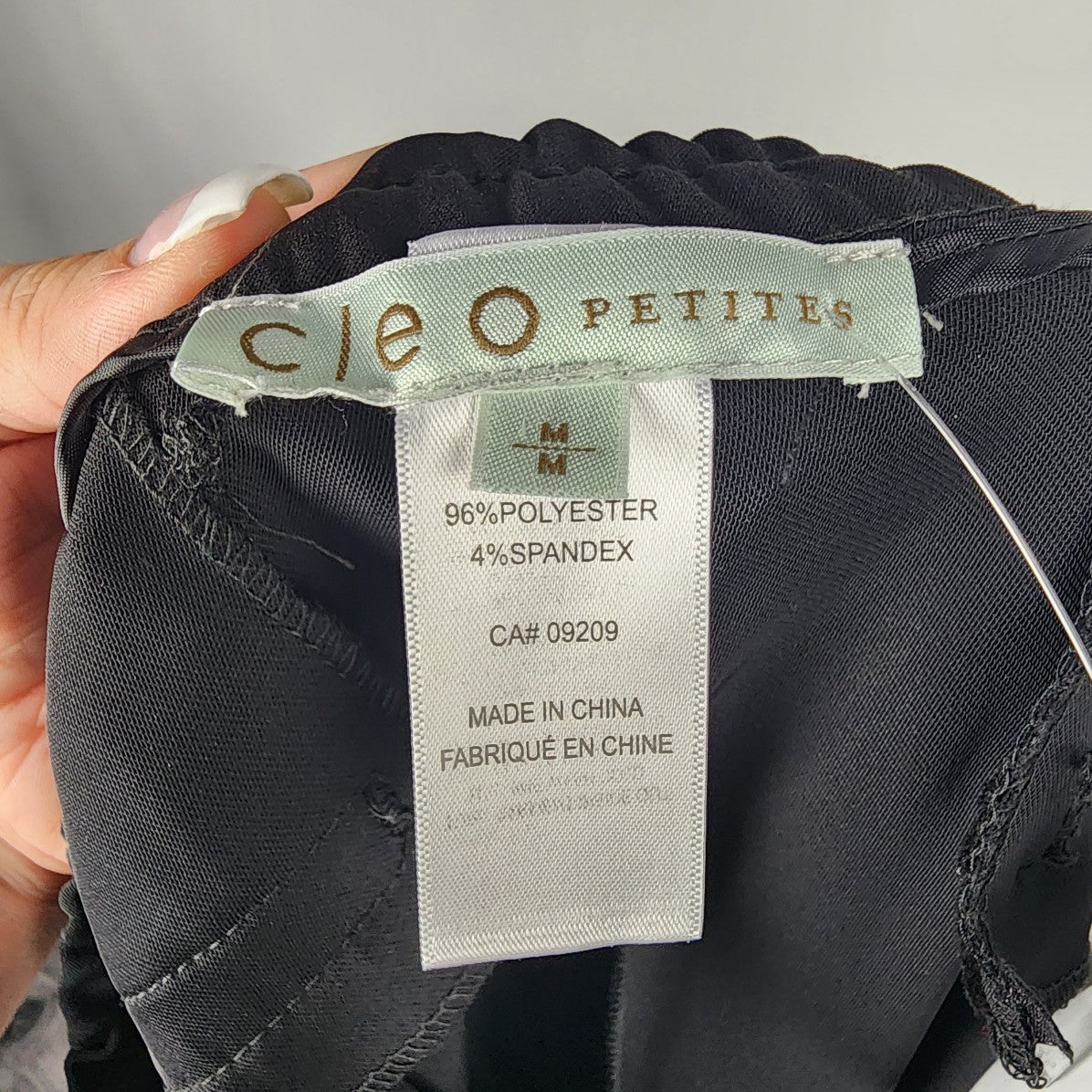 Cleo Petites Black Straight Leg Pants Size M