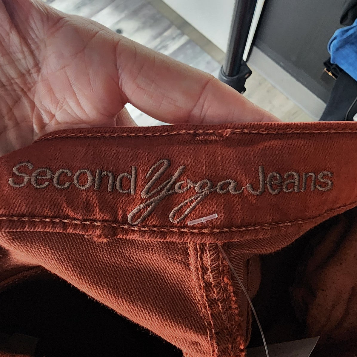 Second Yoga Jeans Rust Hombre Skinny Cotton Pants Size 28