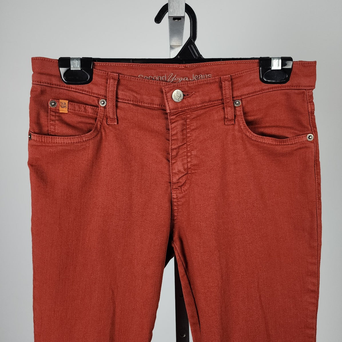 Second Yoga Jeans Rust Hombre Skinny Cotton Pants Size 28