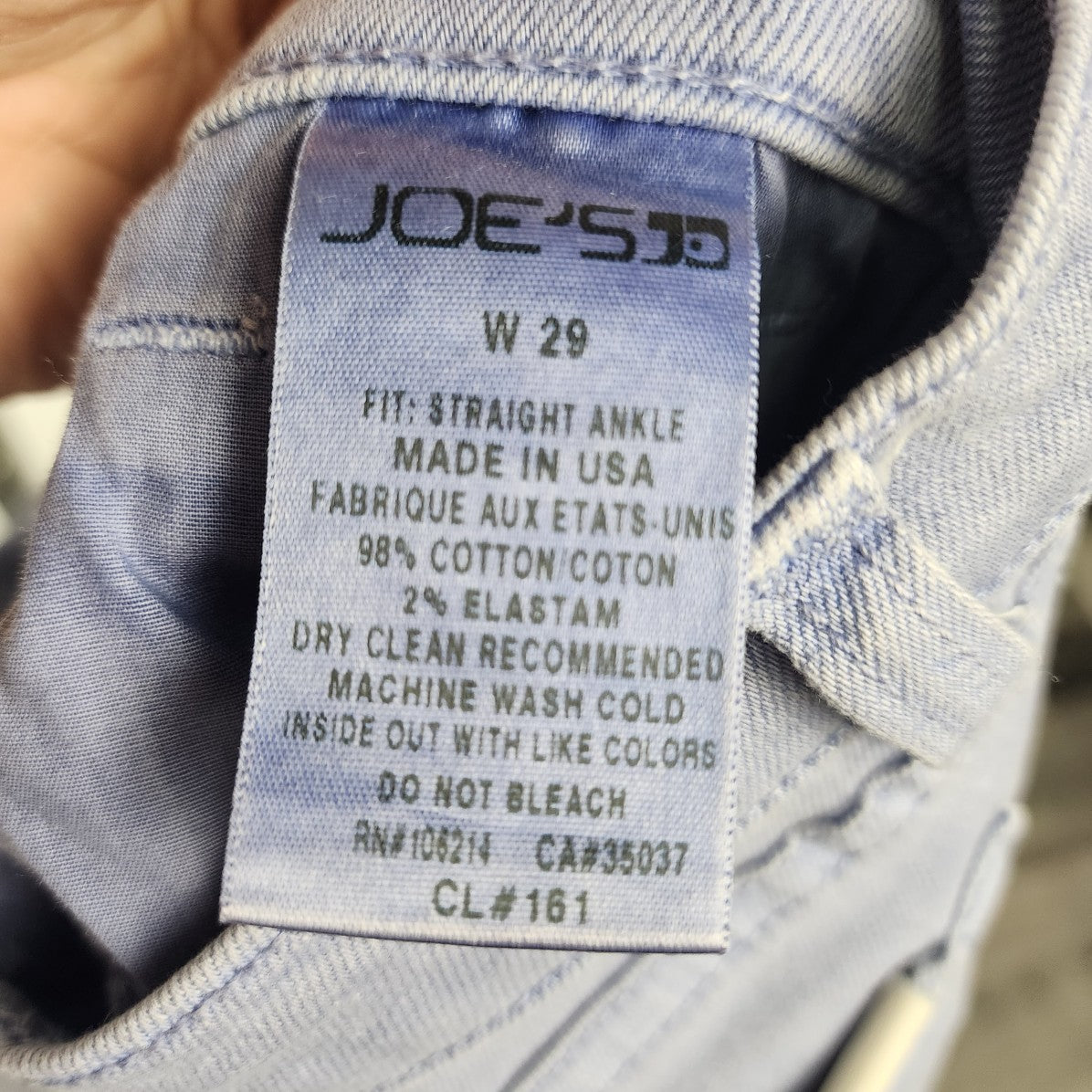Joe's Light Blue Straight Leg Cropped Jeans Size 29