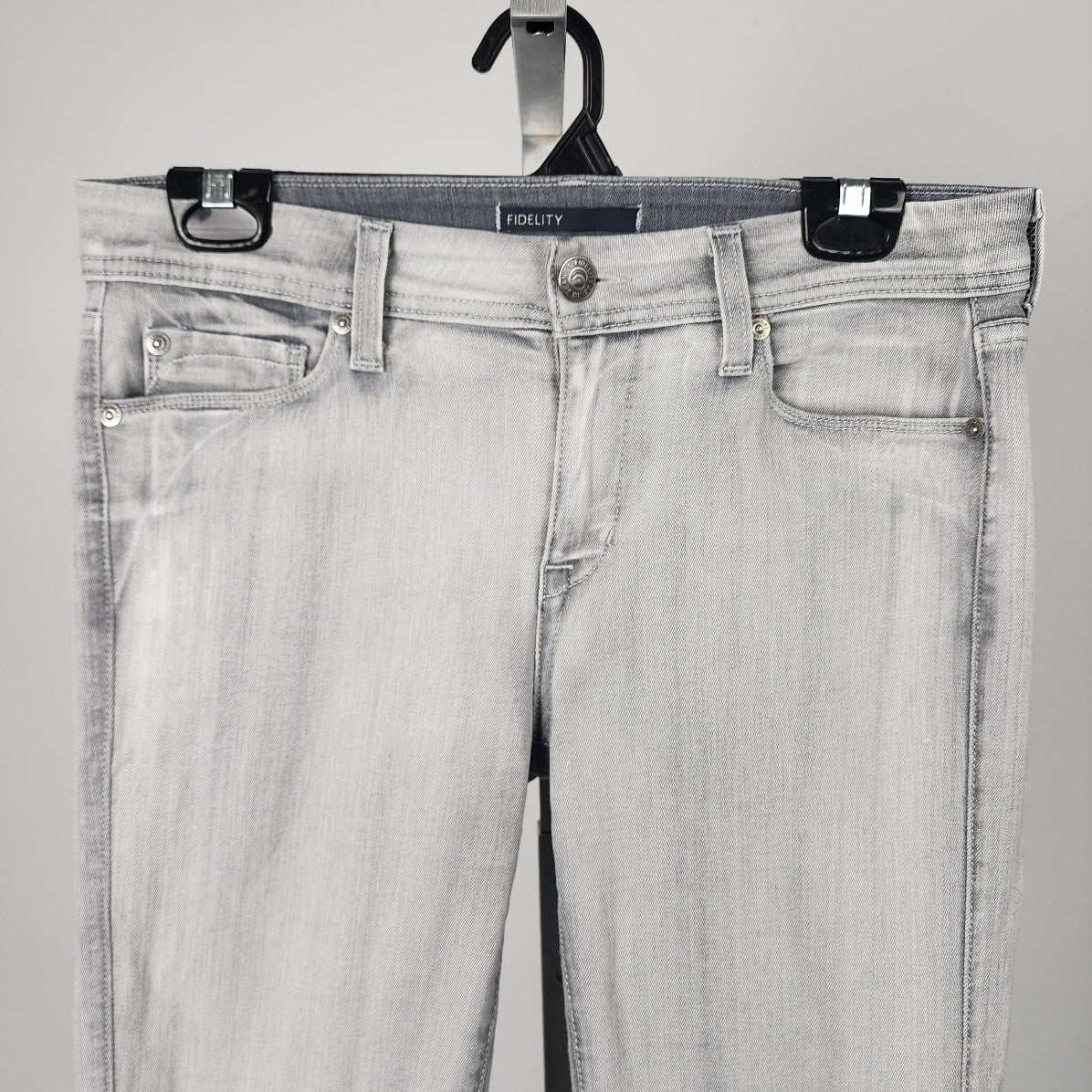 Fidelity Chrome Wipeout Mila Mid Rise Denim Jeans Size 29