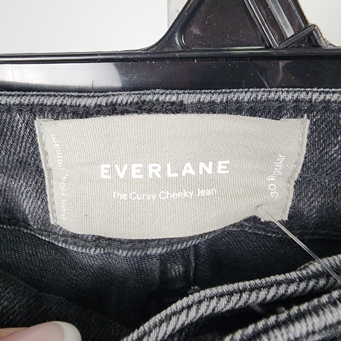 Everlane The Curvy Cheeky Black Denim Jeans Size 30