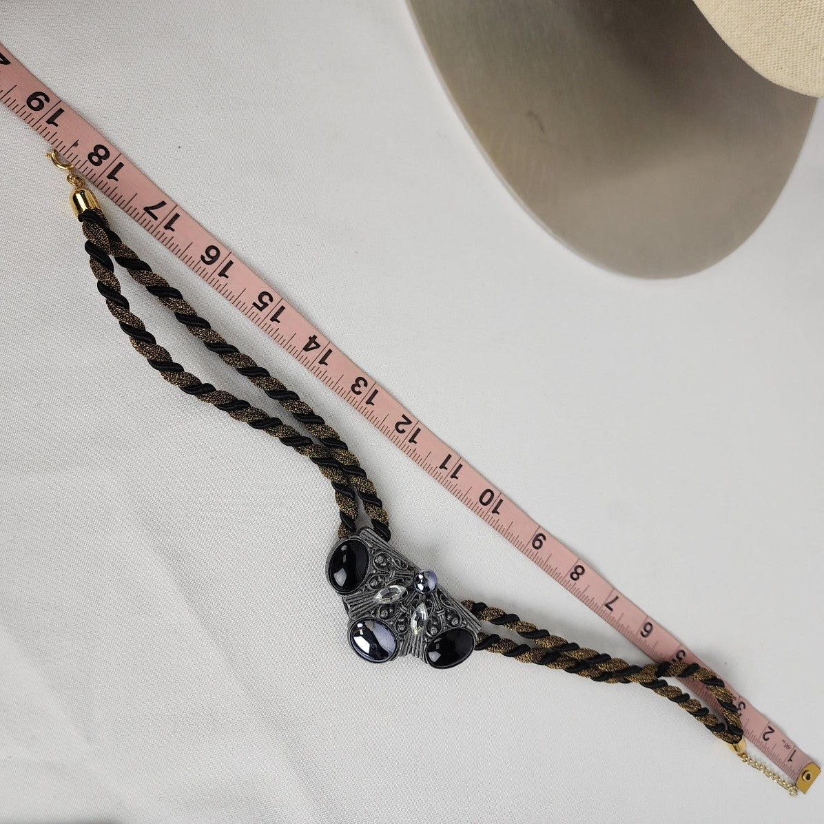 Vintage Statement Metallic Rope Necklace