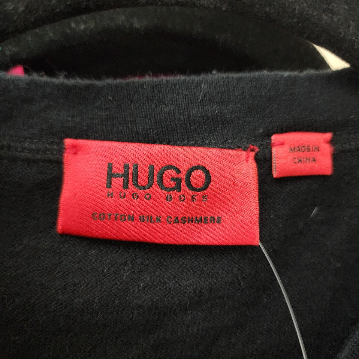 Hugo Boss Black Cotton Silk Cashmere Knit Sweater Size L/XL