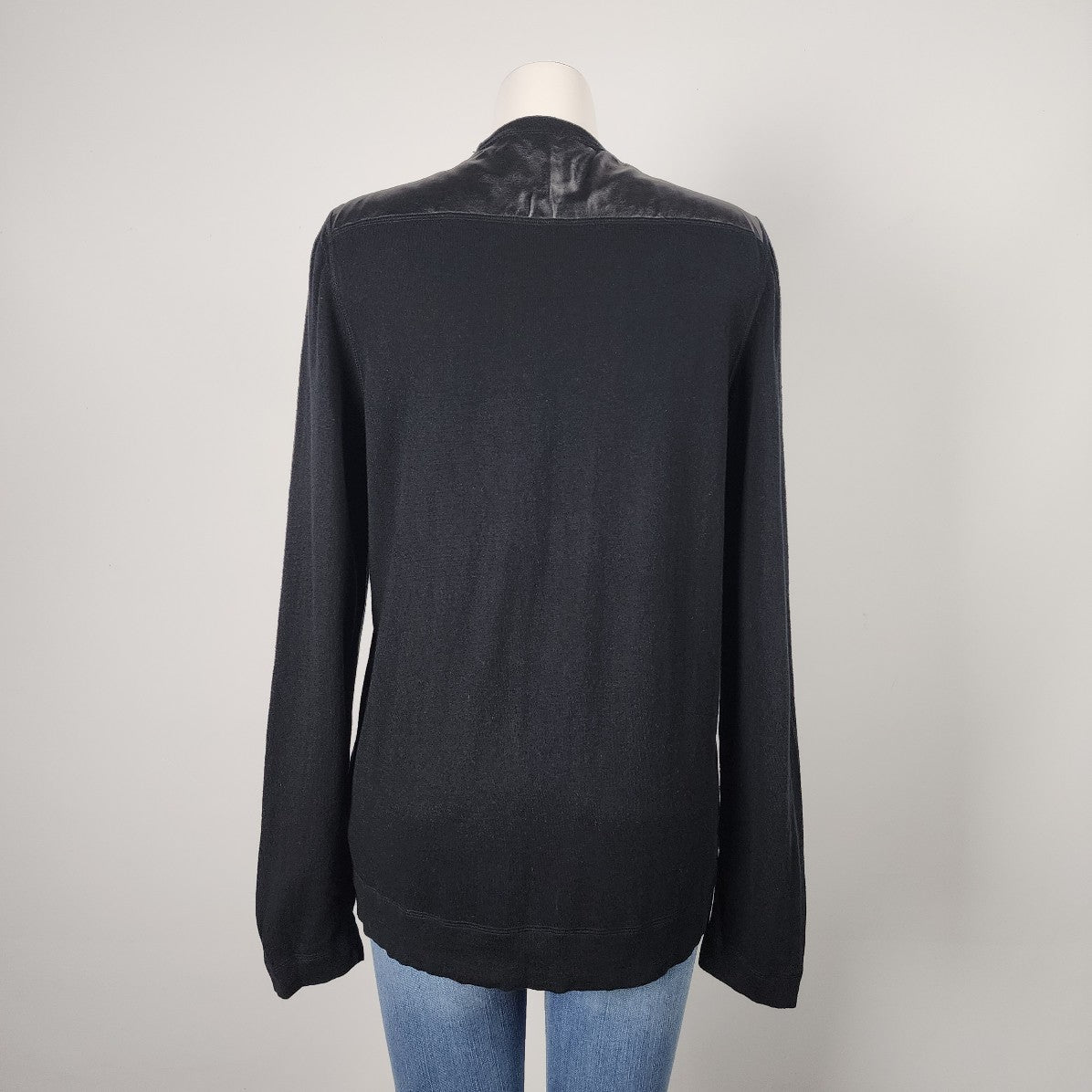 Hugo Boss Black Cotton Silk Cashmere Knit Sweater Size L/XL