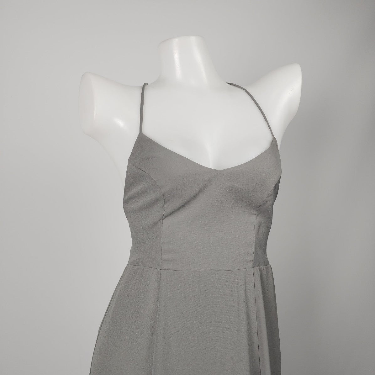 Show Me Your MUMU Grey Chiffon Long Gown Size S
