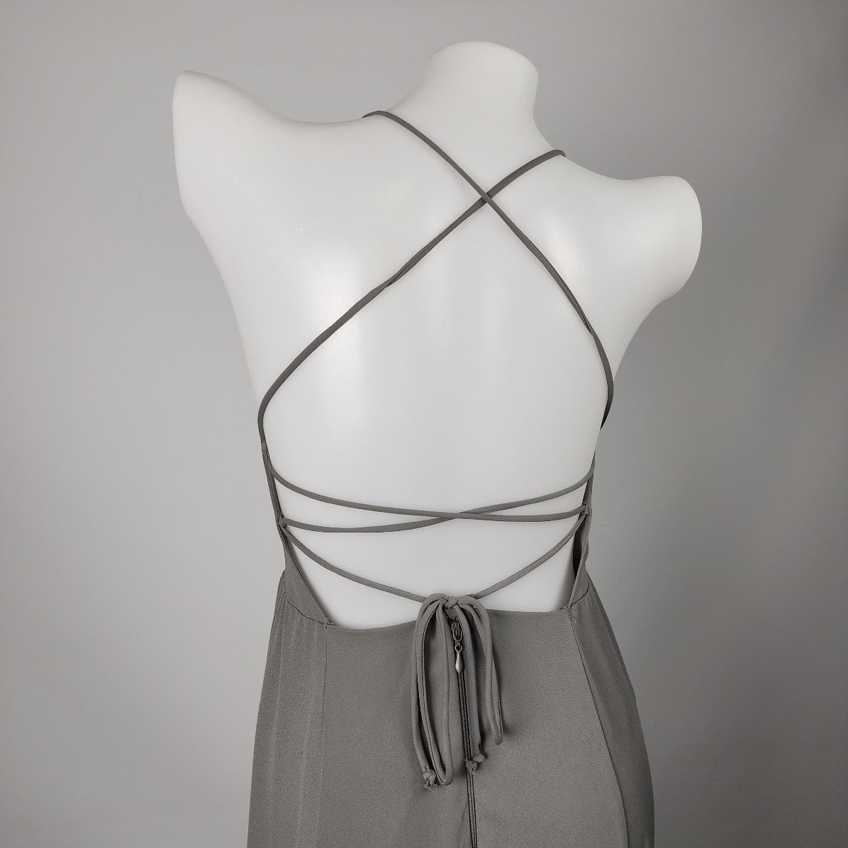 Show Me Your MUMU Grey Chiffon Long Gown Size S