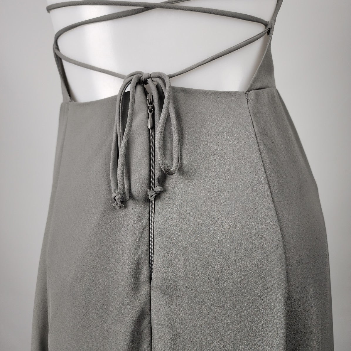 Show Me Your MUMU Grey Chiffon Long Gown Size S