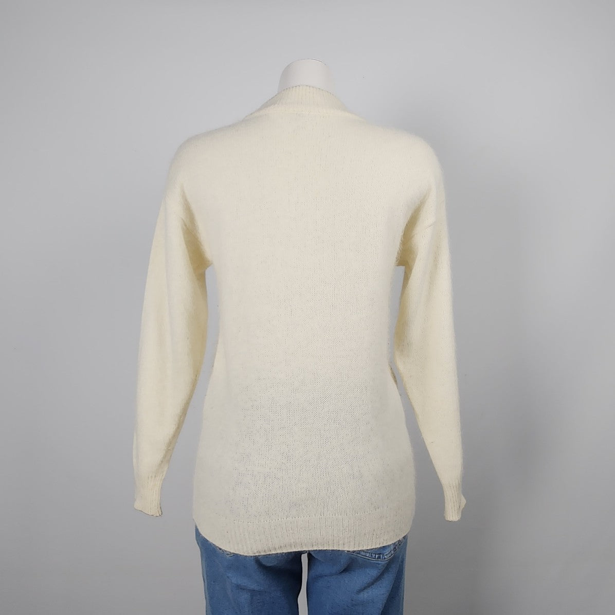 Vintage Soft Knit Cream Turtle Neck Sweater Size S