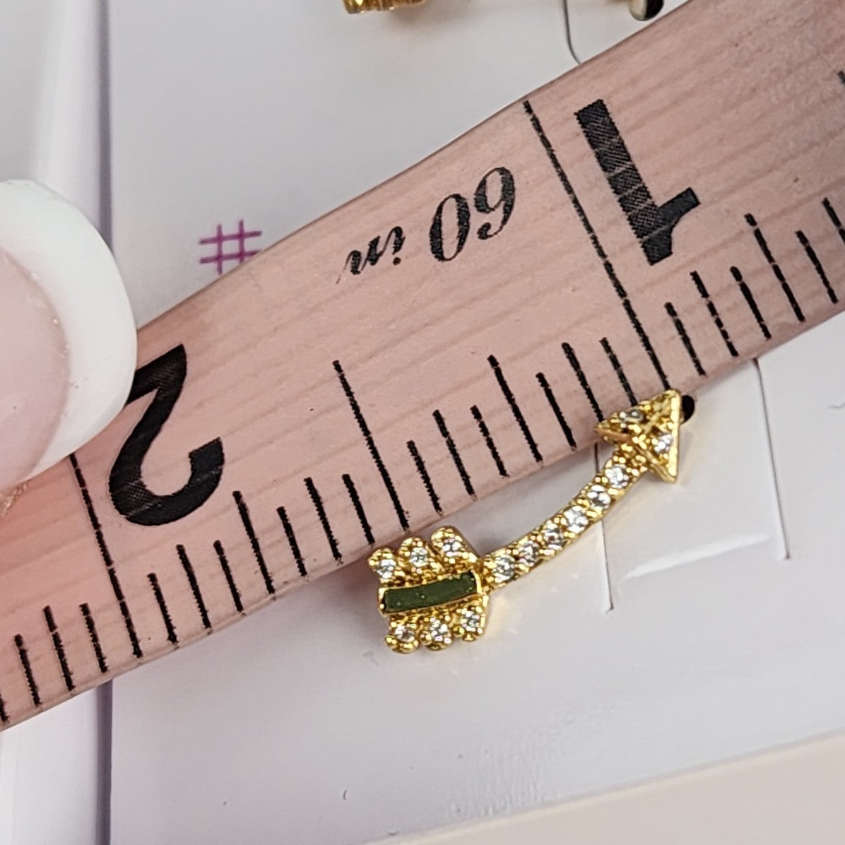 Stella & Dot Gold Tone Arrow Stud Earrings