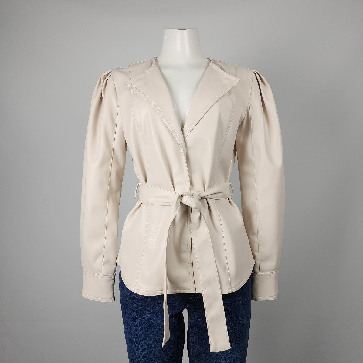 Cream 2024 belted blazer