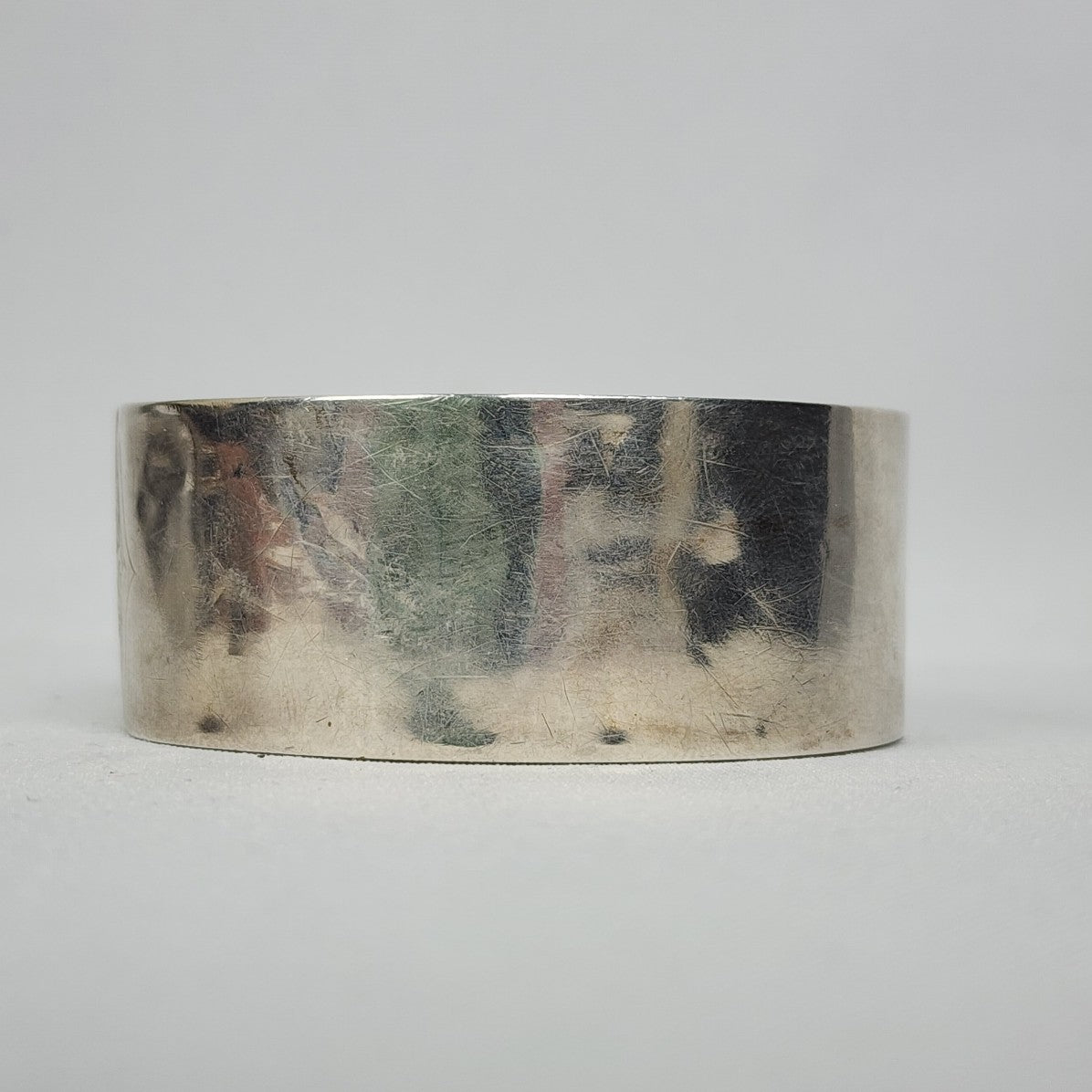 Vintage Victorian Etched Sterling Silver Hinge Bracelet West Marked West Patent