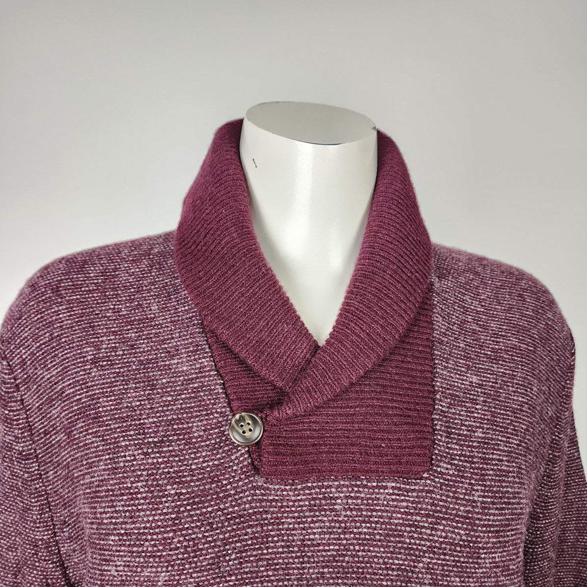 Hudson North Burgundy Wool Knit Sweater Size L