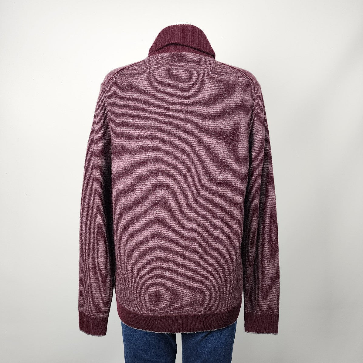 Hudson North Burgundy Wool Knit Sweater Size L