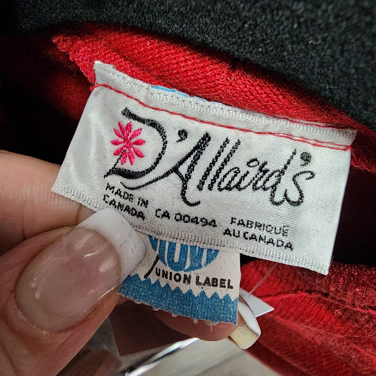 Vintage D'allaird's Union Label Red Floral Jacket Blazer Size M