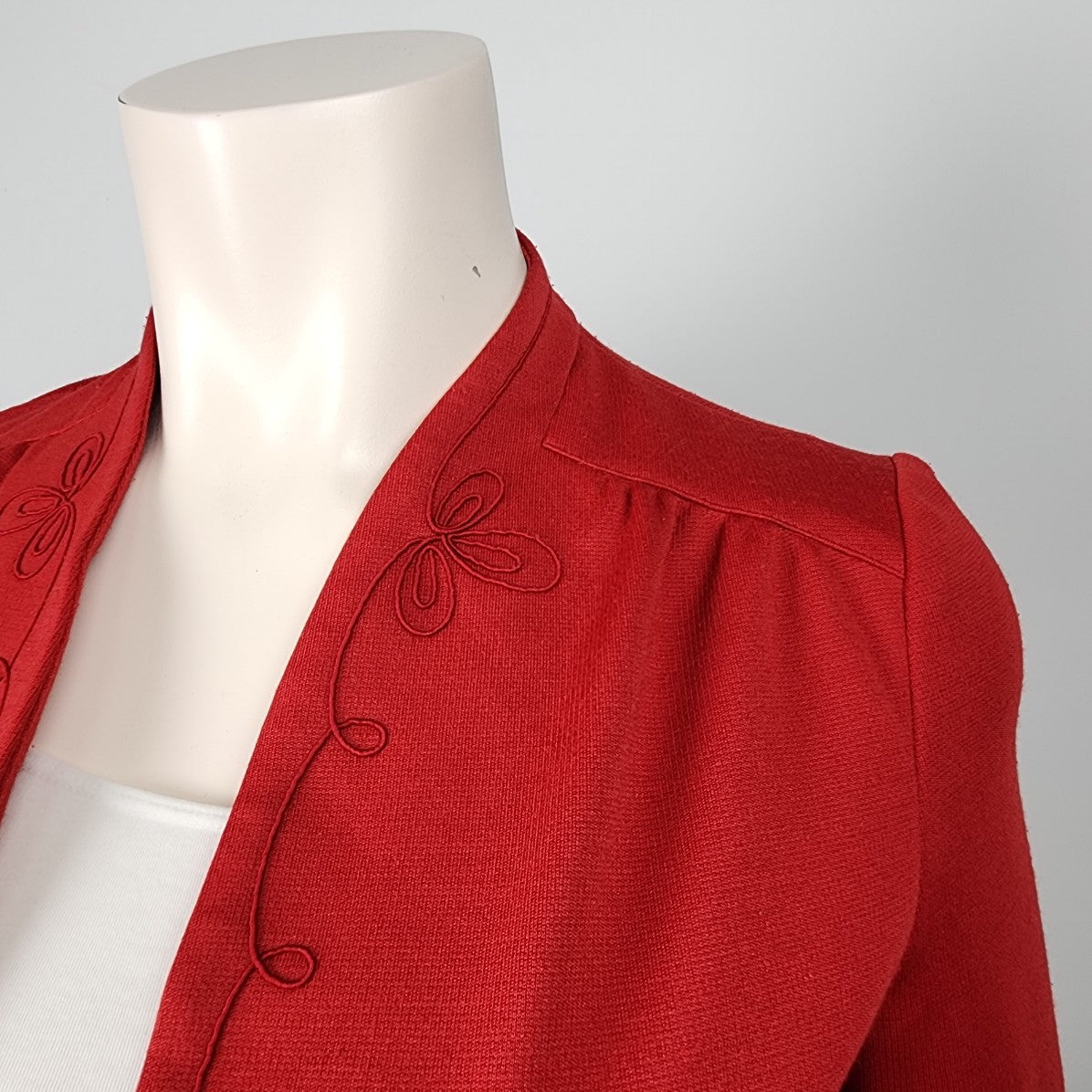 Vintage D'allaird's Union Label Red Floral Jacket Blazer Size M