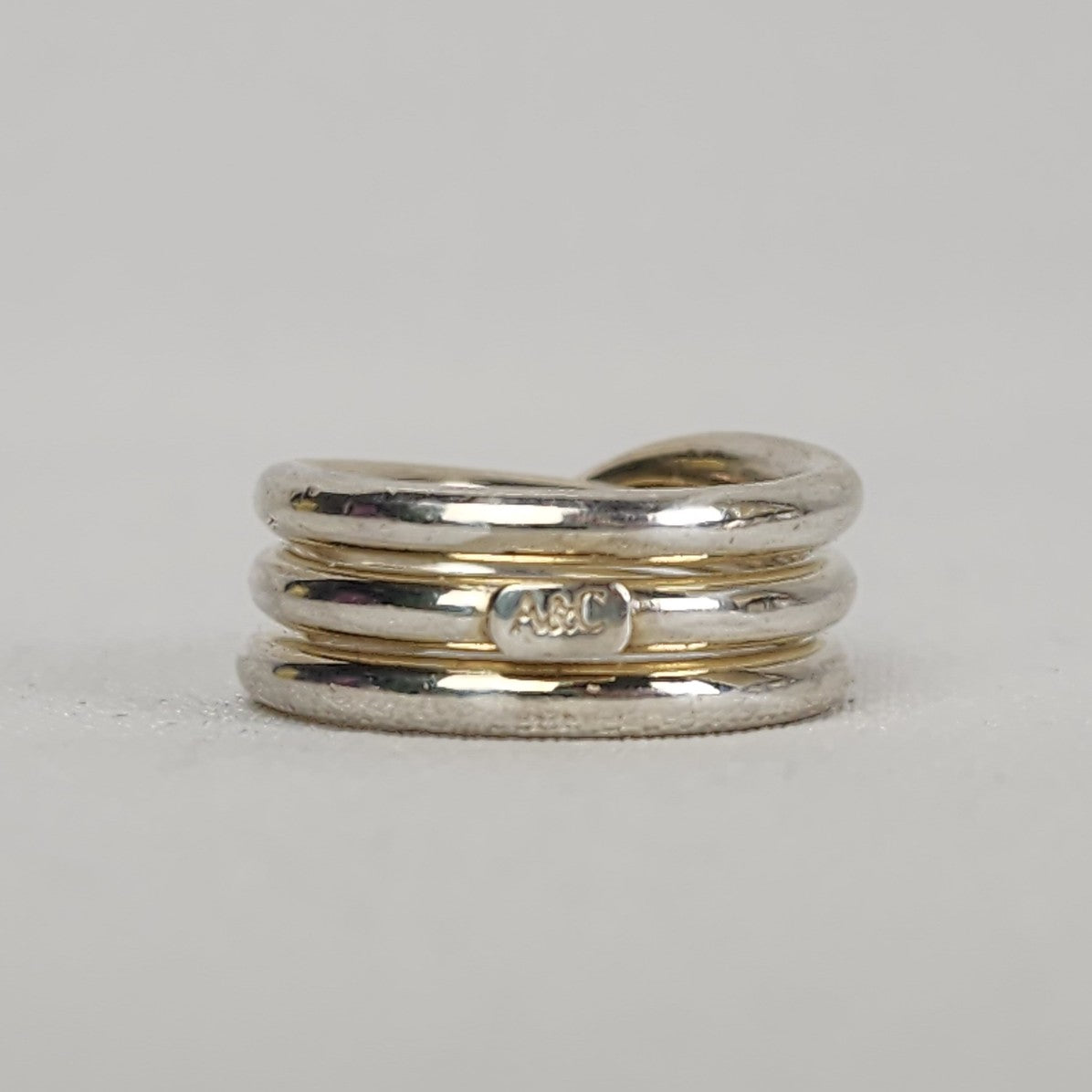 A&C Sterling Silver Stacked Ring Size 7.5