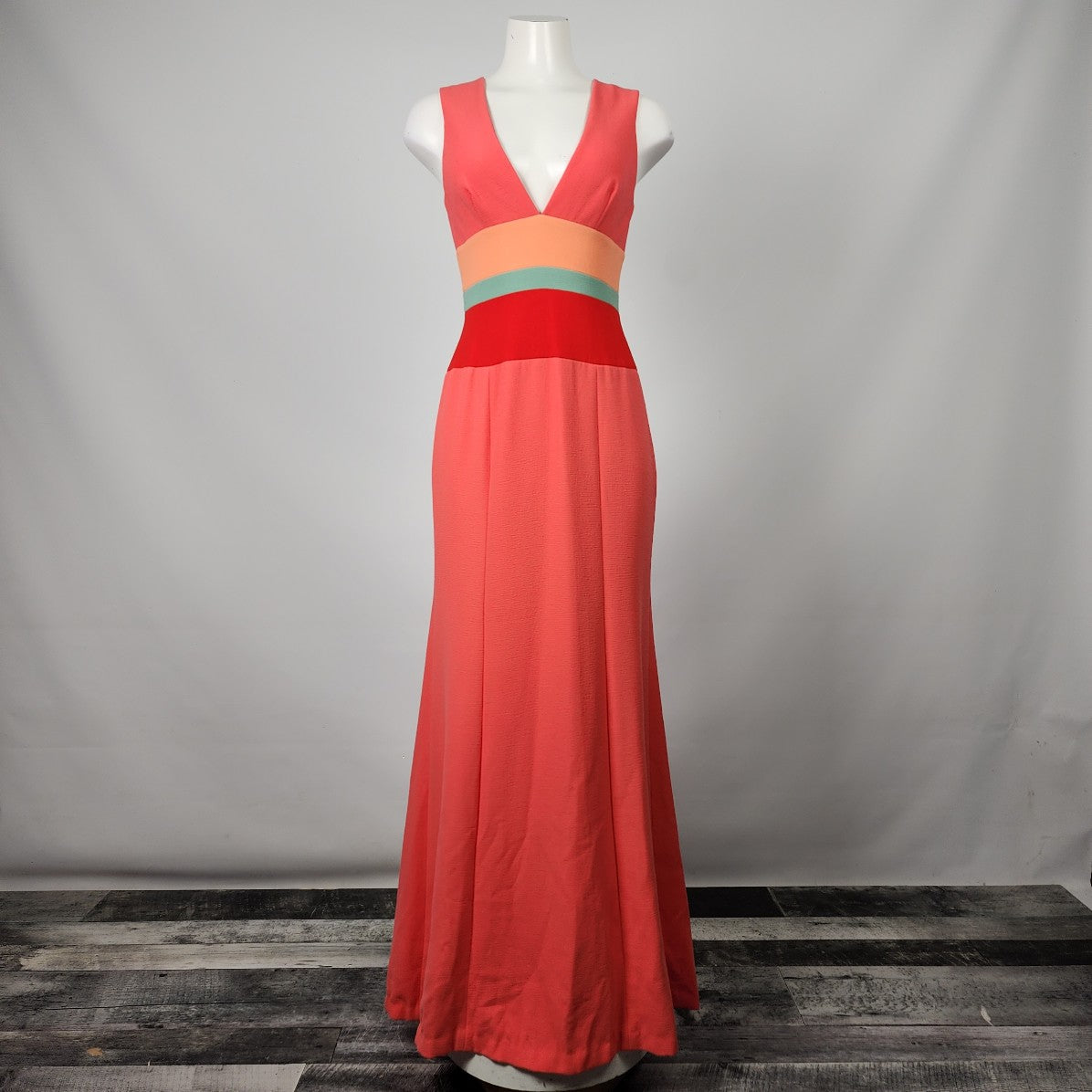 Coral color outlet long dress