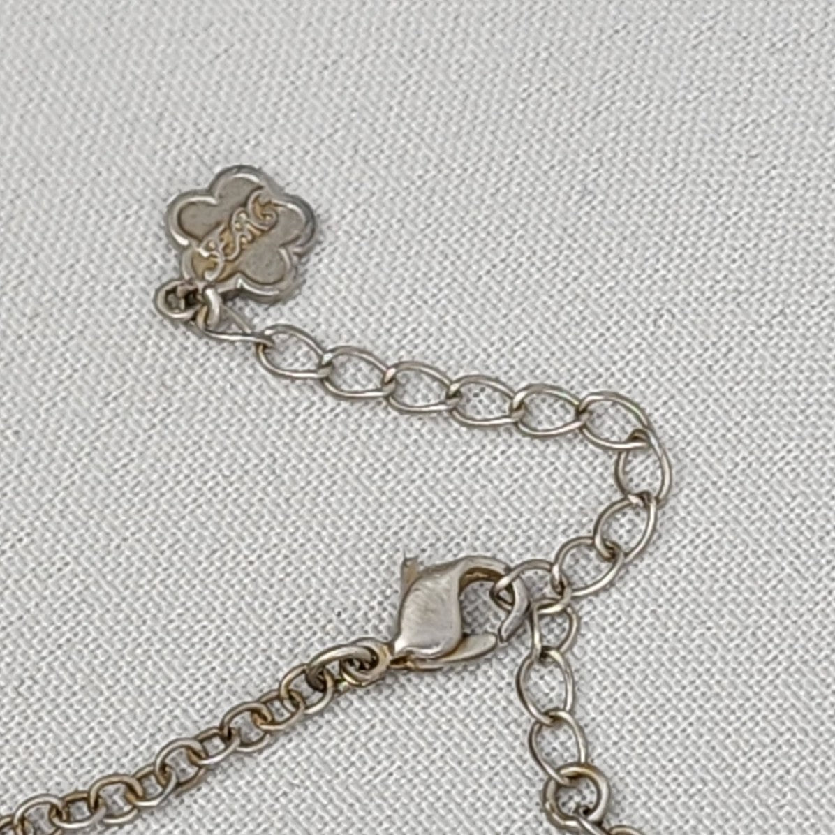 FAC Matt Silver Faux Pearl Cluster Pendant Necklace
