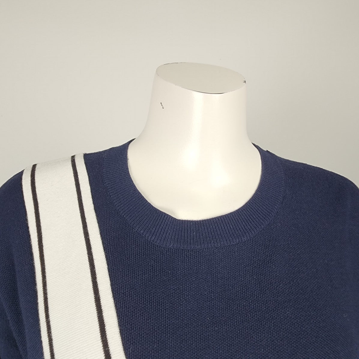Athleta Navy Blue Cotton Knit Sweater Size S/M