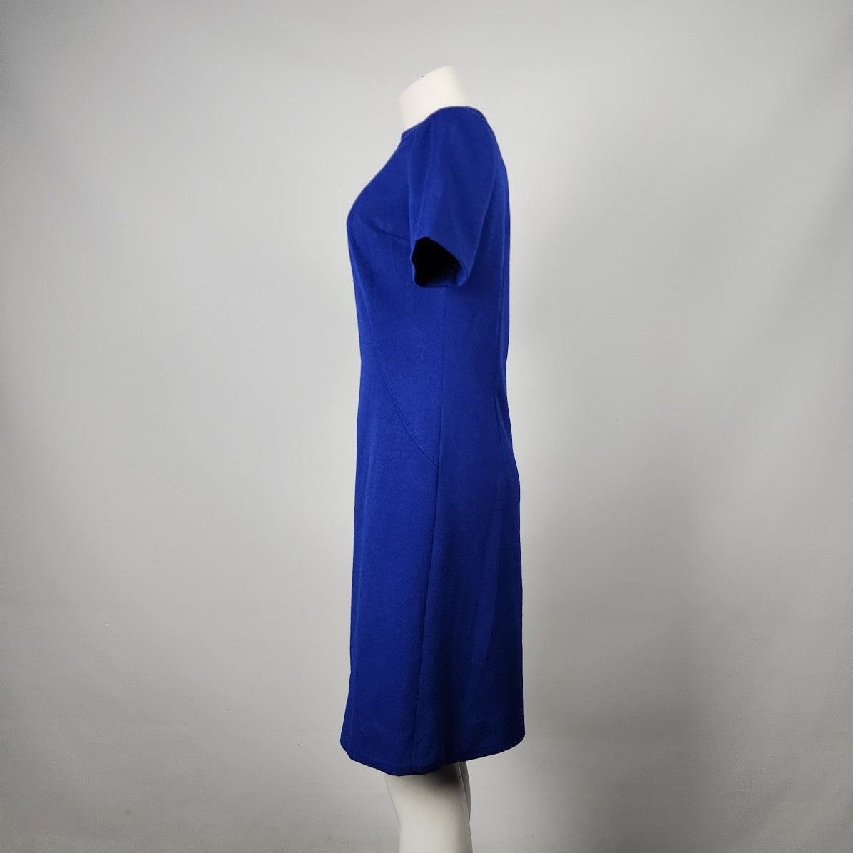 Vintage Blue Short Sleeve Sheath Dress Size S/M