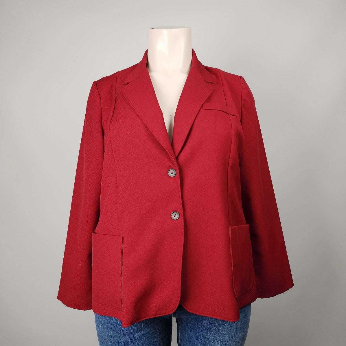 Vintage Mr. K Red Button Up Blazer Size XL
