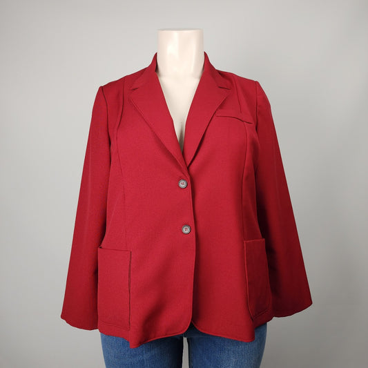 Vintage Mr. K Red Button Up Blazer Size XL