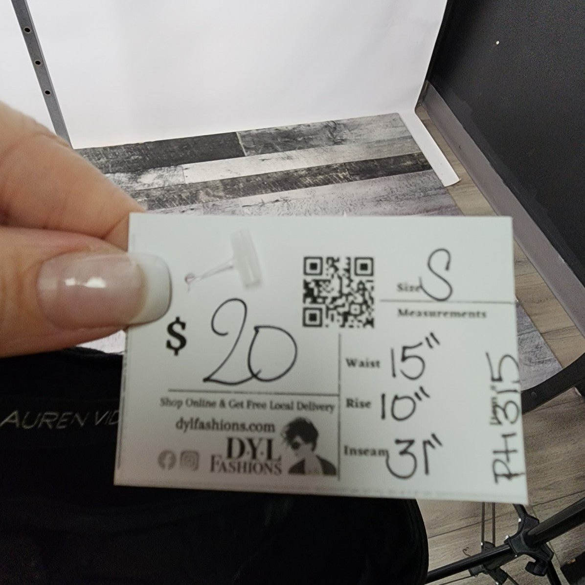 Lauren Vidal Black Slim Leg Pants Size S