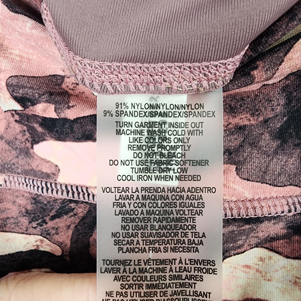 Calvin Klein Performance Pink Camo Leggings Size L