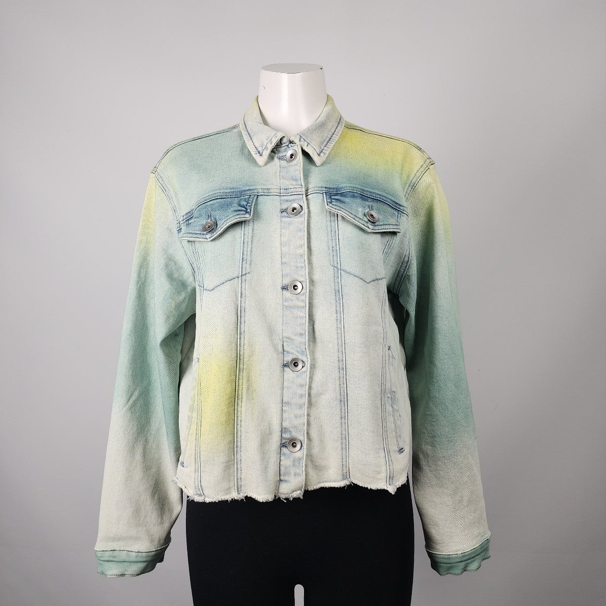 Tribal long hot sale jean jacket