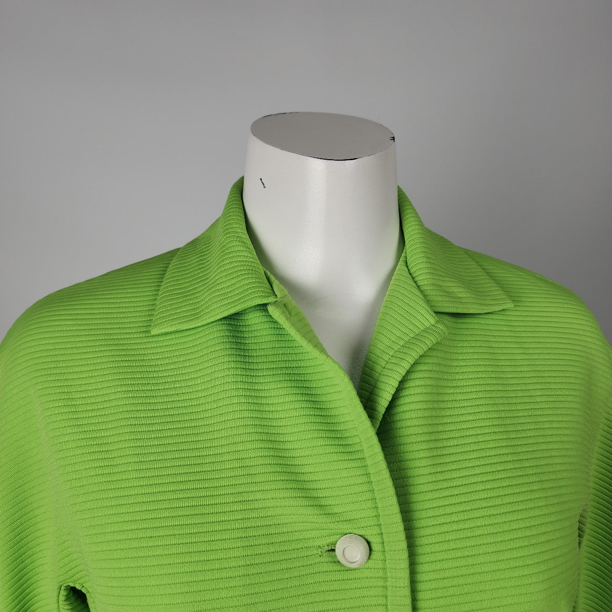 Vintage Tan Jay Green Button Up Jacket Top Size M