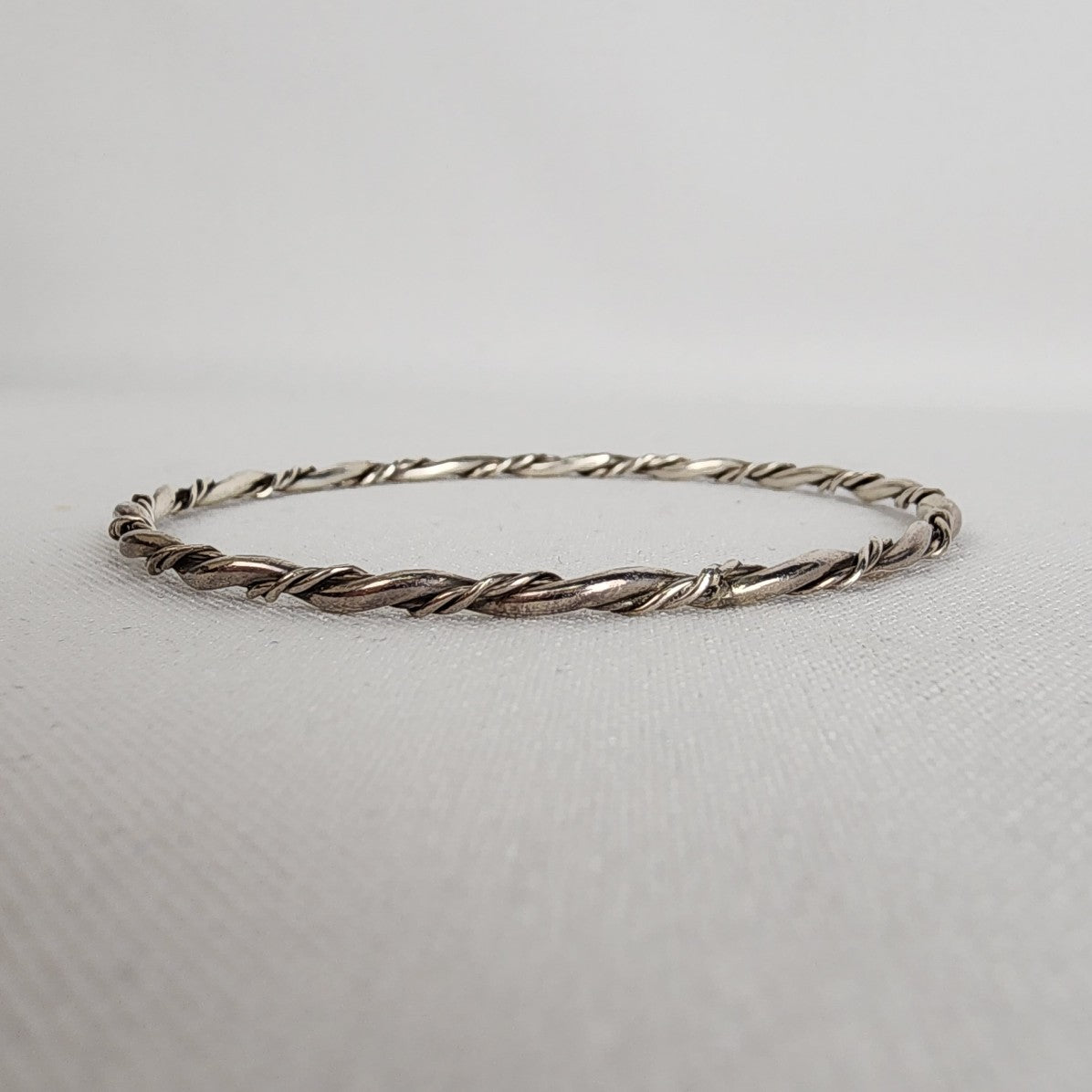 925 Sterling Silver Twisted Bangle Bracelet