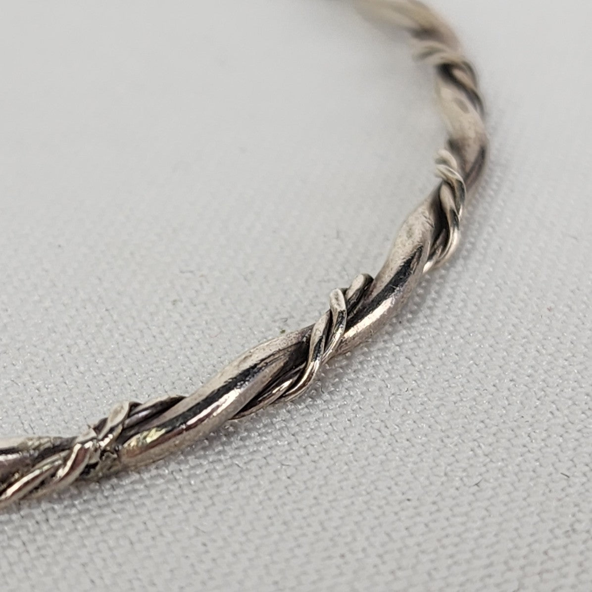 925 Sterling Silver Twisted Bangle Bracelet