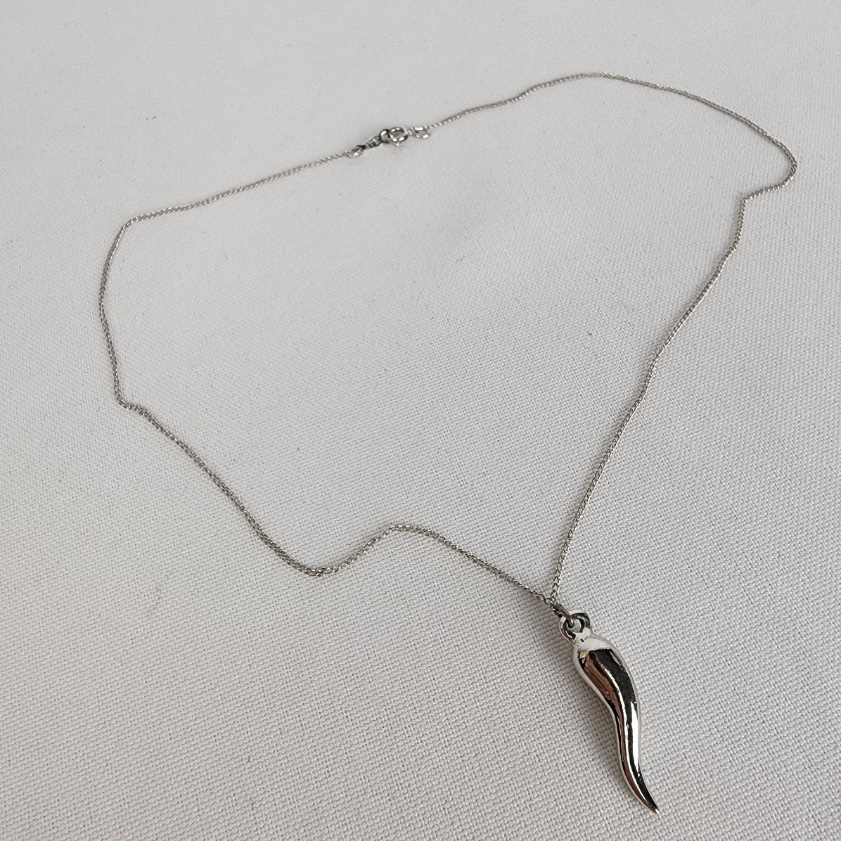 Vintage Coro Sterling Silver Tone Chilli Pepper Necklace